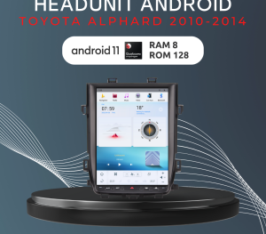 Headunit Android Toyota Alphard 2010 - 2014 Audioless - Tesla Style