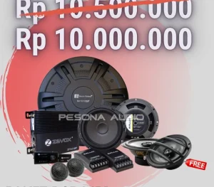 Paket Audio 2 Way - DSP Subwoofer Aktif MR